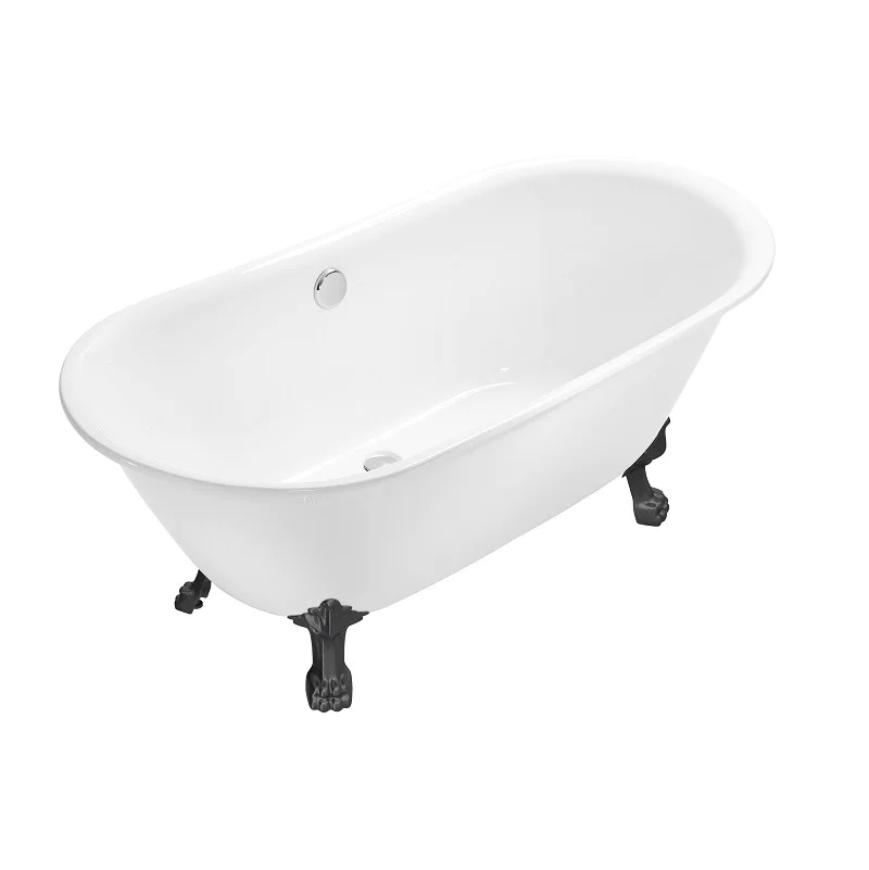 Baignoire Rétro Pied De Lion Noir 165 Cm 11 Baignoire Rétro Pied De Lion Noir 165 Cm – Image 9