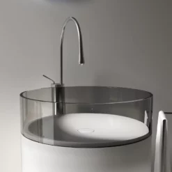 Lavabo Totem Smoke -Produits De Salle De Bain Soldes 2024 26665 totem resine transparente