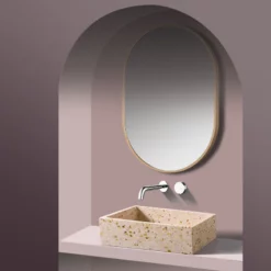 Vasque Terrazzo Rosso 50 Cm -Produits De Salle De Bain Soldes 2024 26678 vasque terrazzo rose