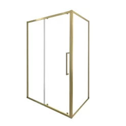 Douche Angle Coulissante Or Brossé 120x90 Cm -Produits De Salle De Bain Soldes 2024 26717 porte coulissante angle or