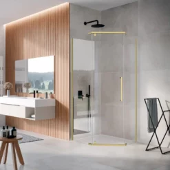 Porte Pentagonale Or Brossé 90 Cm