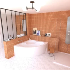 Baignoire D'angle Premium 140 Cm -Produits De Salle De Bain Soldes 2024 26922 baignoire angle premium