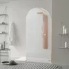 Paroi De Douche Fixe Arc Rose Doré Brossé -Produits De Salle De Bain Soldes 2024 26924 paroi douche arc rose