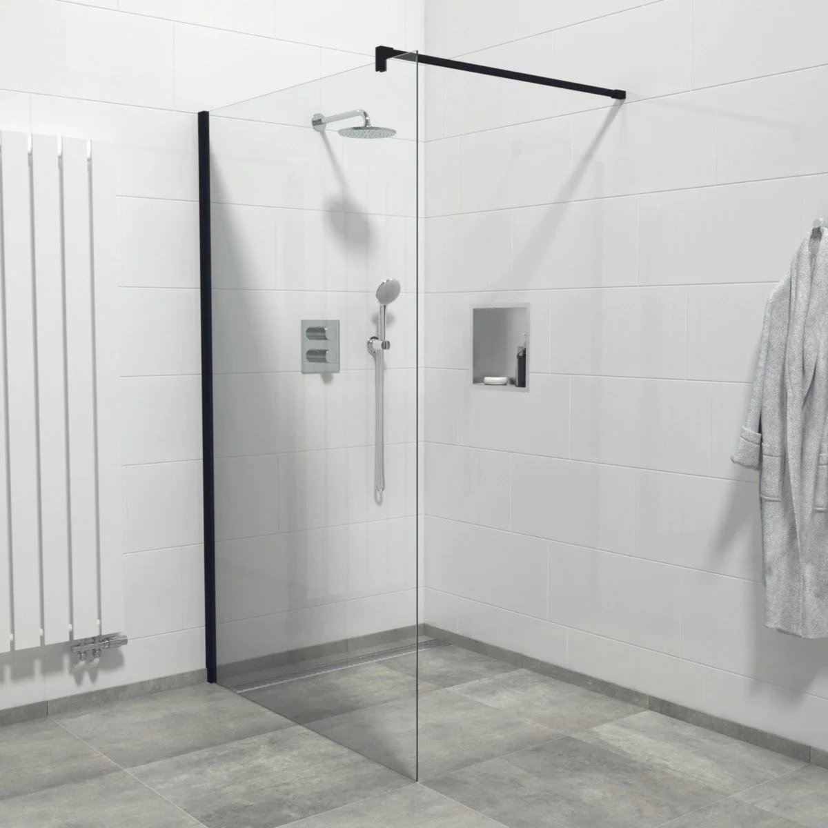 Paroi De Douche Fixe Transparente 140 Cm 5 Paroi De Douche Fixe Transparente 140 Cm – Image 3