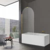 Pare Baignoire Arc 70 Cm Or Brossé -Produits De Salle De Bain Soldes 2024 27016 pare baignoire arc or