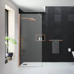 Paroi De Douche Fixe Rose Doré