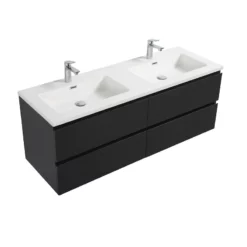 Vasque Alicia 140 Cm -Produits De Salle De Bain Soldes 2024 27052 meuble alicia anthracite vasque noir