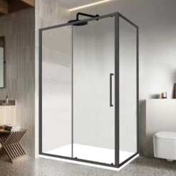 Douche Angle Coulissante Noir Mat