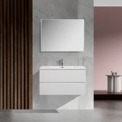 Meuble Salle De Bain Alicia 90 Cm Blanc Mat