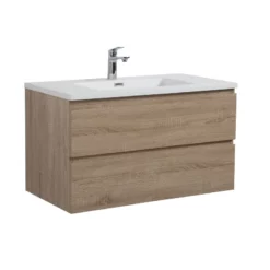 Meuble Salle De Bain Alicia 90 Cm Bois Chêne -Produits De Salle De Bain Soldes 2024 27092 alicia bois