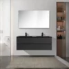 Meuble Salle De Bain Double Vasque Alicia 140 Cm Anthracite Mat -Produits De Salle De Bain Soldes 2024 27108 alicia 140 anthracite vasque noir