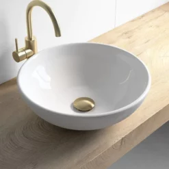 Bonde Pour Plan épais Sans Trop-plein En Laiton -Produits De Salle De Bain Soldes 2024 27127 bonde sans trop plein or