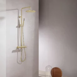 Colonne De Douche Thermostatique Cezelo Dorée Brossée