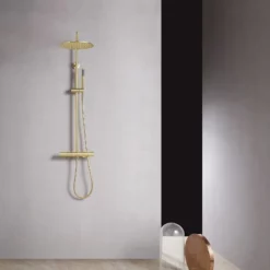 Colonne De Douche Thermostatique Cezelo Dorée Brossée -Produits De Salle De Bain Soldes 2024 27448 colonne cezelo