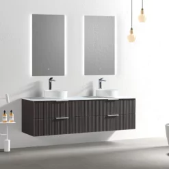 Meuble 180 Cm Ark Avec Plan De Toilette -Produits De Salle De Bain Soldes 2024 27567 ark 180 hazelnut
