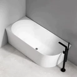 Baignoire Semi îlot Angle à Gauche Angolo 170 Cm