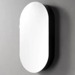 Armoire Miroir Bloom -Produits De Salle De Bain Soldes 2024 29166 miroir noir mat oval