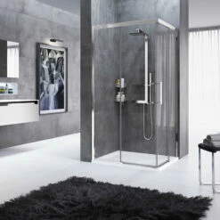 Douche Accès D'angle Coulissante Rose Rosse