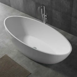 Baignoire Solid Surface SOBIN 180 Cm -Produits De Salle De Bain Soldes 2024 8276 baignoire resine sobin blanc