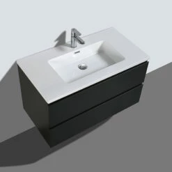 Meuble Salle De Bain Alicia 90 Cm Anthracite Mat -Produits De Salle De Bain Soldes 2024 8991 alica90 grism 3