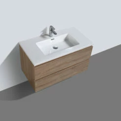 Meuble Salle De Bain Alicia 90 Cm Bois Chêne -Produits De Salle De Bain Soldes 2024 8994 alicia90 cclair 3