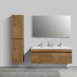 Meuble De Salle De Bain Double Vasque Cubik 144 Cm